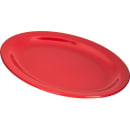 Carlisle 12" x 9" Oval Kingline Platter - Melamine, Red (KL12705) thumbnail 2