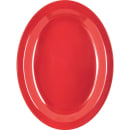 Carlisle 12" x 9" Oval Kingline Platter - Melamine, Red (KL12705) thumbnail 4