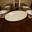 Carlisle 12" x 9" Oval Kingline Platter - Melamine, Tan (KL12725) thumbnail 2