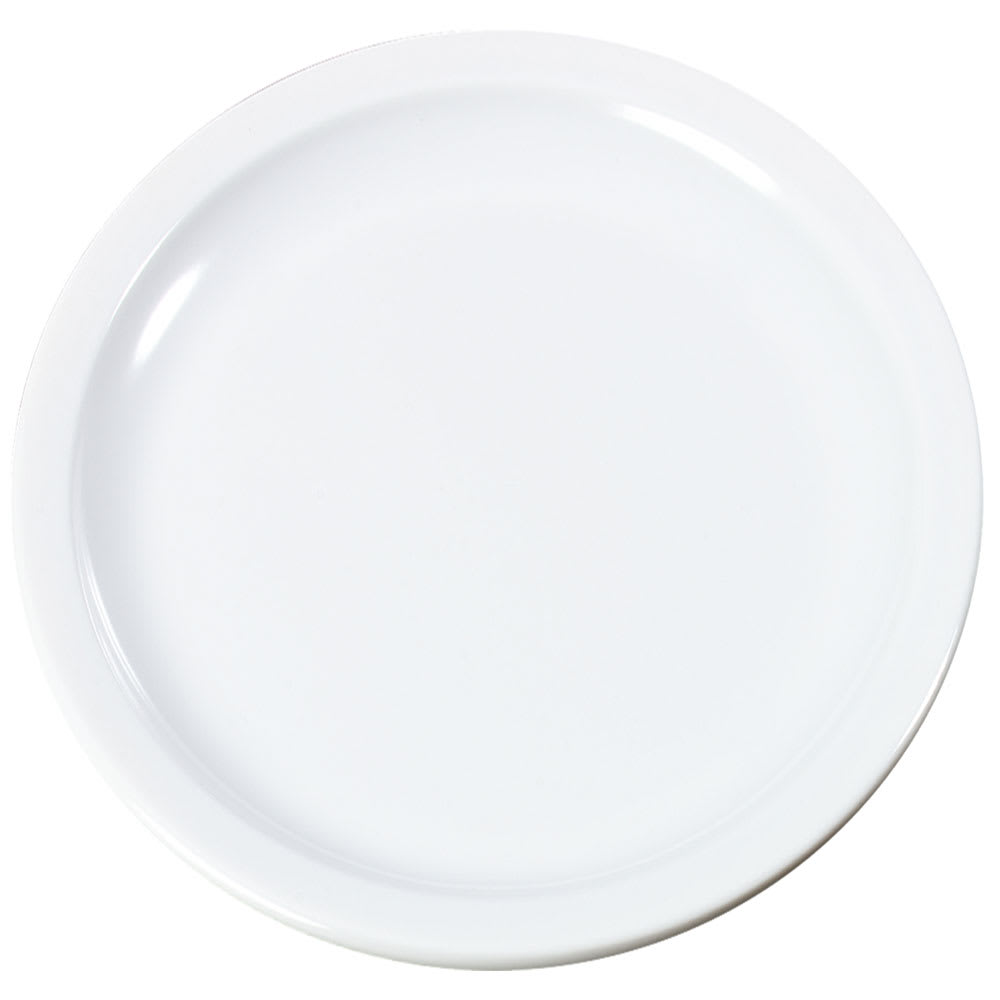 Carlisle 7 1/4" Round Melamine Sandwich Plate, White (KL20102)