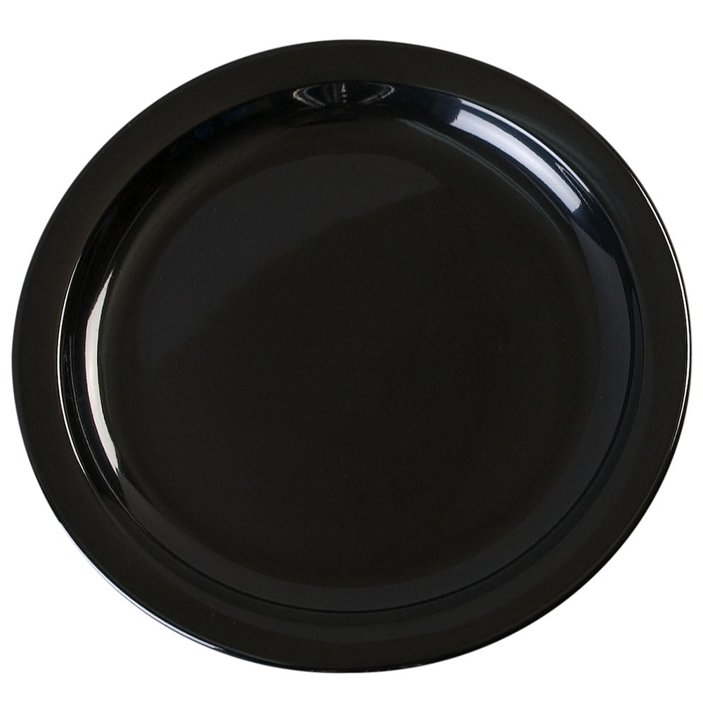 Carlisle 7 1/4" Round Melamine Sandwich Plate, Black (KL20103)