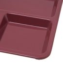 Carlisle Melamine Rectangular Tray w/ (4) Compartments, 11" x 8 1/2", Dark Cranberry (KL44485) thumbnail 3