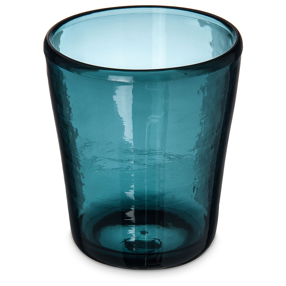 Carlisle 14 oz Double Old Fashioned Glass - Tritan Plastic, Teal (MIN544015)
