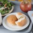 Carlisle 6 1/2" Round Plastic Salad Plate, White (PCD20602) thumbnail 5