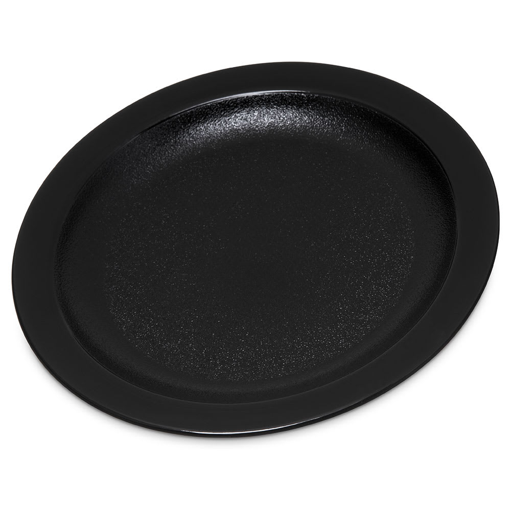 Carlisle 6 1/2" Round Plastic Salad Plate, Black (PCD20603)