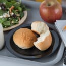 Carlisle 6 1/2" Round Plastic Salad Plate, Black (PCD20603) thumbnail 5