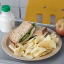 Carlisle 10" Round Plastic Dinner Plate, Tan (PCD21025) thumbnail 5