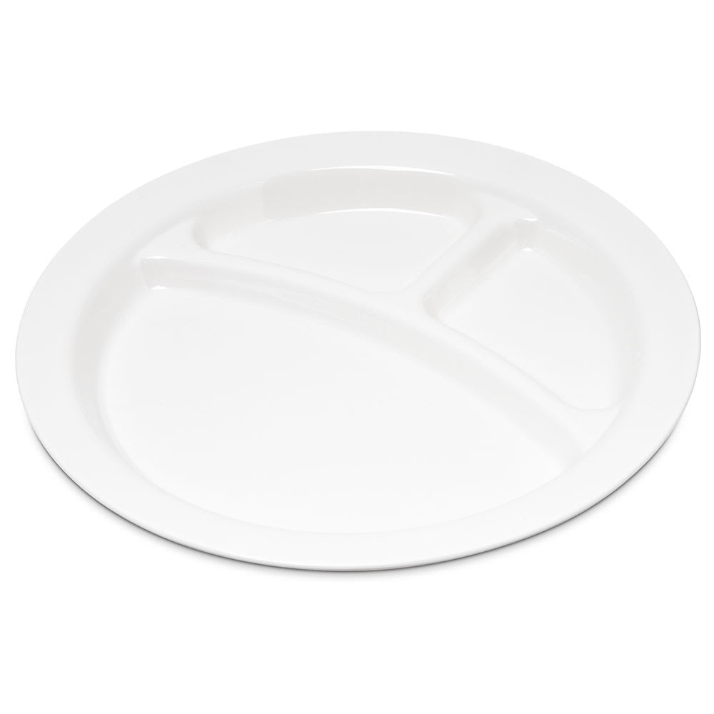 Carlisle 9" Round Plastic Dinner Plate, White (PCD22002)