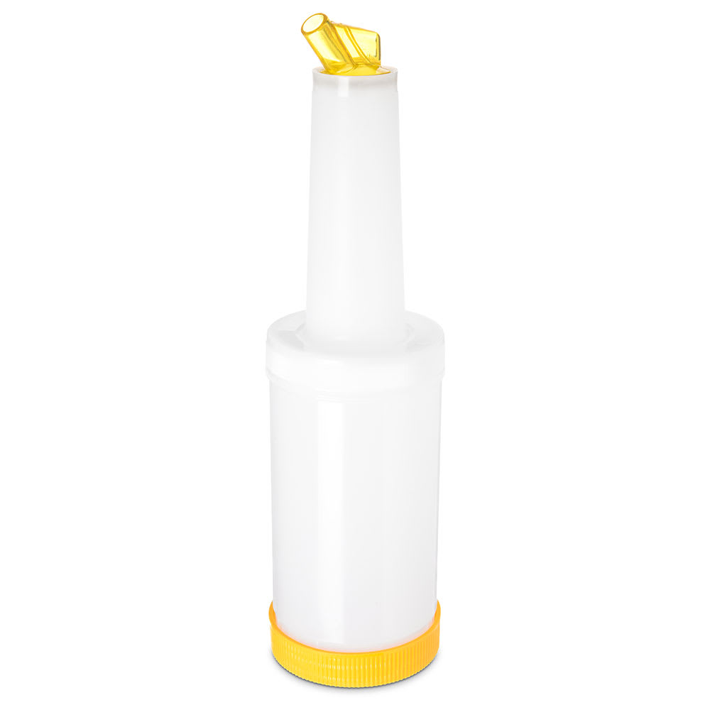 Carlisle 32 oz Store 'N Pour Quart Complete - Polyethylene, Yellow (PS601N04)