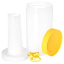 Carlisle 32 oz Store 'N Pour Quart Complete - Polyethylene, Yellow (PS601N04) thumbnail 2