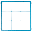 Carlisle Full Size Glass Rack Extender w/ (9) Compartments, Blue (RE914) thumbnail 3