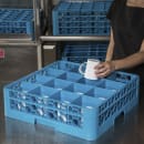 Carlisle OptiClean™ Glass Rack w/ (16) Compartments - (1) Extender, Blue (RG16114) thumbnail 6