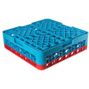 Carlisle OptiClean™ Glass Rack w/ (16) Compartments - (1) Extender, Red/Blue (RG16-1C410) thumbnail 4