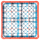 Carlisle OptiClean™ Glass Rack w/ (16) Compartments - (1) Extender, Blue (RG161C412) thumbnail 3