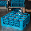 Carlisle OptiClean™ Glass Rack w/ (16) Compartments - (2) Extenders, Blue (RG16-214) thumbnail 6