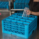 Carlisle OptiClean™ Glass Rack w/ (16) Compartments - (3) Extenders, Blue (RG16-314) thumbnail 5