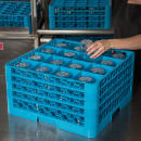 Carlisle OptiClean™ Glass Rack w/ (16) Compartments - (4) Extenders, Blue (RG16-414) thumbnail 6