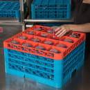Carlisle OptiClean™ Glass Rack w/ (16) Compartments - (4) Extenders, Blue (RG16-4C412) thumbnail 5