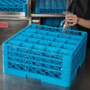 Carlisle OptiClean™ Glass Rack w/ (25) Compartments - (3) Extenders, Blue (RG25-314) thumbnail 4