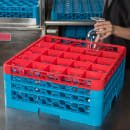 Carlisle OptiClean™ Glass Rack w/ (25) Compartments - (3) Extenders, Blue (RG25-3C410) thumbnail 5