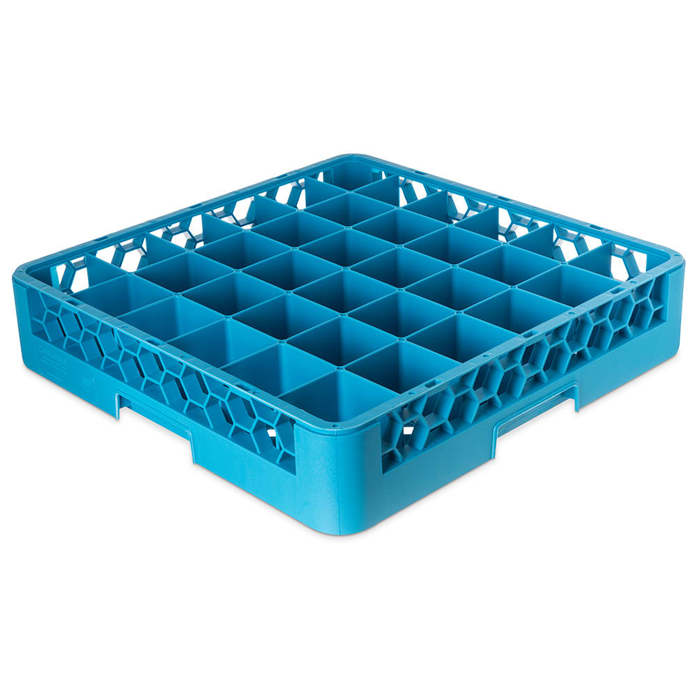 Carlisle OptiClean™ Glass Rack w/ (36) Compartments - Blue (RG3614)
