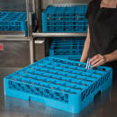 Carlisle OptiClean™ Glass Rack w/ (49) Compartments - Blue (RG4914) thumbnail 5