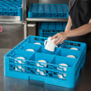 Carlisle OptiClean™ Glass Rack w/ (9) Compartments - (1) Extender, Blue (RG9-114) thumbnail 5