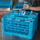 Carlisle OptiClean™ Glass Rack w/ (9) Compartments - (4) Extenders, Blue (RG9-414) thumbnail 5