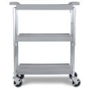 Carlisle 3 Level Polymer Utility Cart w/ 350 lb Capacity, Flat Ledges (SBC152123) thumbnail 3
