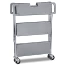 Carlisle 3 Level Polymer Utility Cart w/ 350 lb Capacity, Flat Ledges (SBC152123) thumbnail 5
