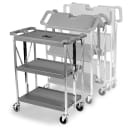Carlisle 3 Level Polymer Utility Cart w/ 350 lb Capacity, Flat Ledges (SBC152123) thumbnail 6