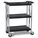 Carlisle 3 Level Polymer Utility Cart w/ 350 lb Capacity, Flat Ledges (SBC152103) thumbnail 3