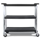 Carlisle 3 Level Polymer Utility Cart w/ 350 lb Capacity, Flat Ledges (SBC203103) thumbnail 2