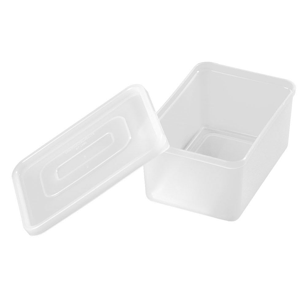 Carlisle 1 1/4 qt Condiment Container w/ Acrylic Lid, Polypropylene, White (SS10702)