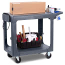 Carlisle 2 Level Polymer Utility Cart w/ 500 lb Capacity, Flat Ledges (UC194023) thumbnail 6