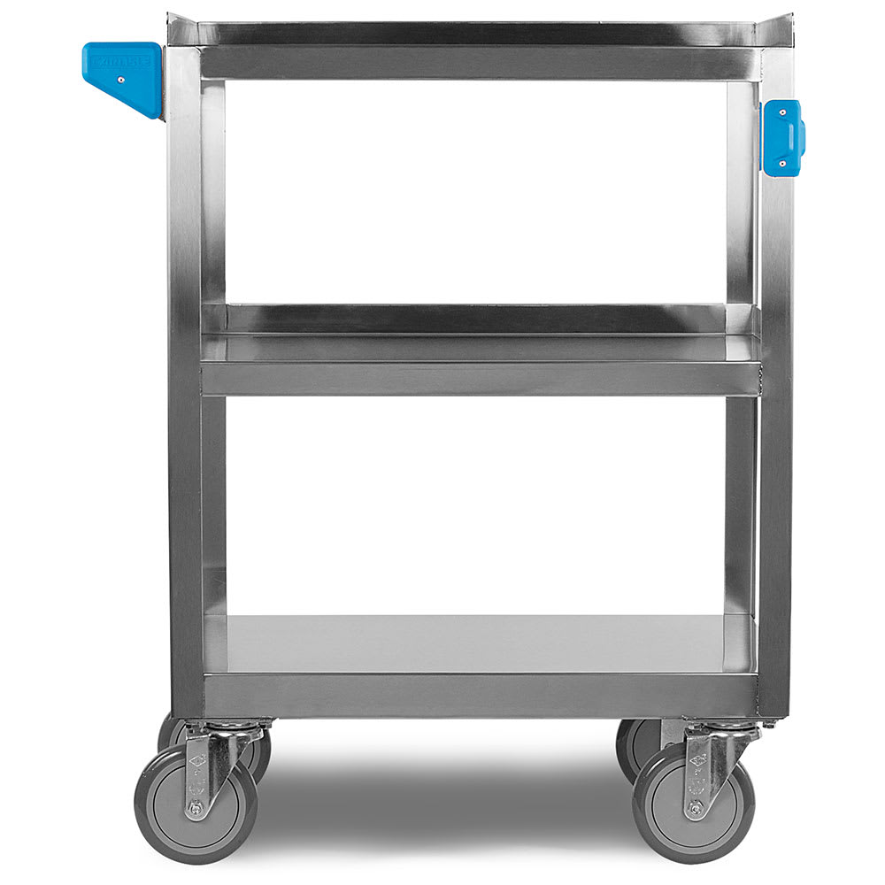 Carlisle 3 Level Stainless Utility Cart w/ 300 lb Capacity, Raised Ledges (UC3031524)