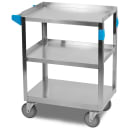 Carlisle 3 Level Stainless Utility Cart w/ 300 lb Capacity, Raised Ledges (UC3031524) thumbnail 3