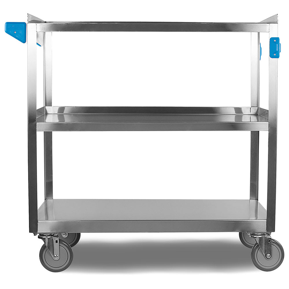 Carlisle 3 Level Stainless Utility Cart w/ 500 lb Capacity, Flat Ledges (UC5032135)