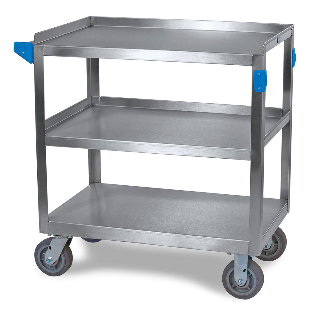 Carlisle 3 Level Stainless Utility Cart w/ 700 lb Capacity, Flat Ledges (UC7032133)