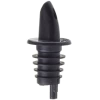 Carlisle Free Flow Liquor Pourer - Plastic, Chrome/Black (WPM8538) thumbnail 2