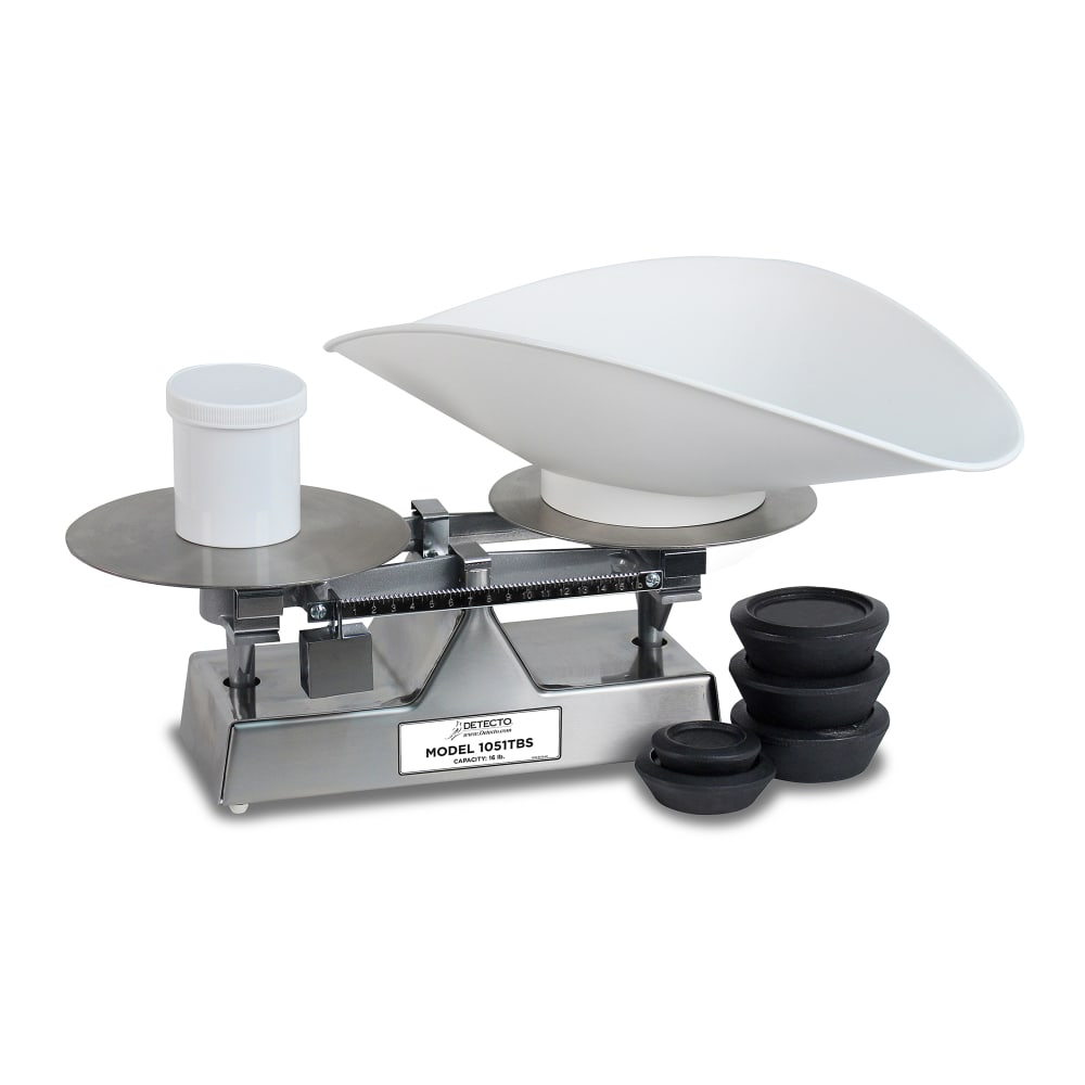 Detecto 1051TBS Bakers Dough Scale w/ 16 lb capacity, 9" diameter plate, 16 x 1/4 oz