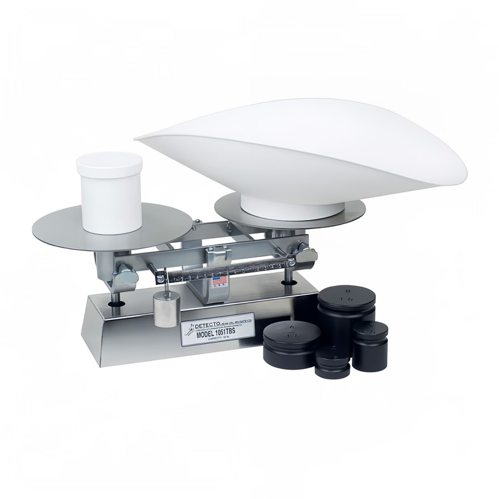 Detecto 1052TBS 8 lb Capacity Dough Scale, 16 x 1/4 oz, Scoop, Stainless