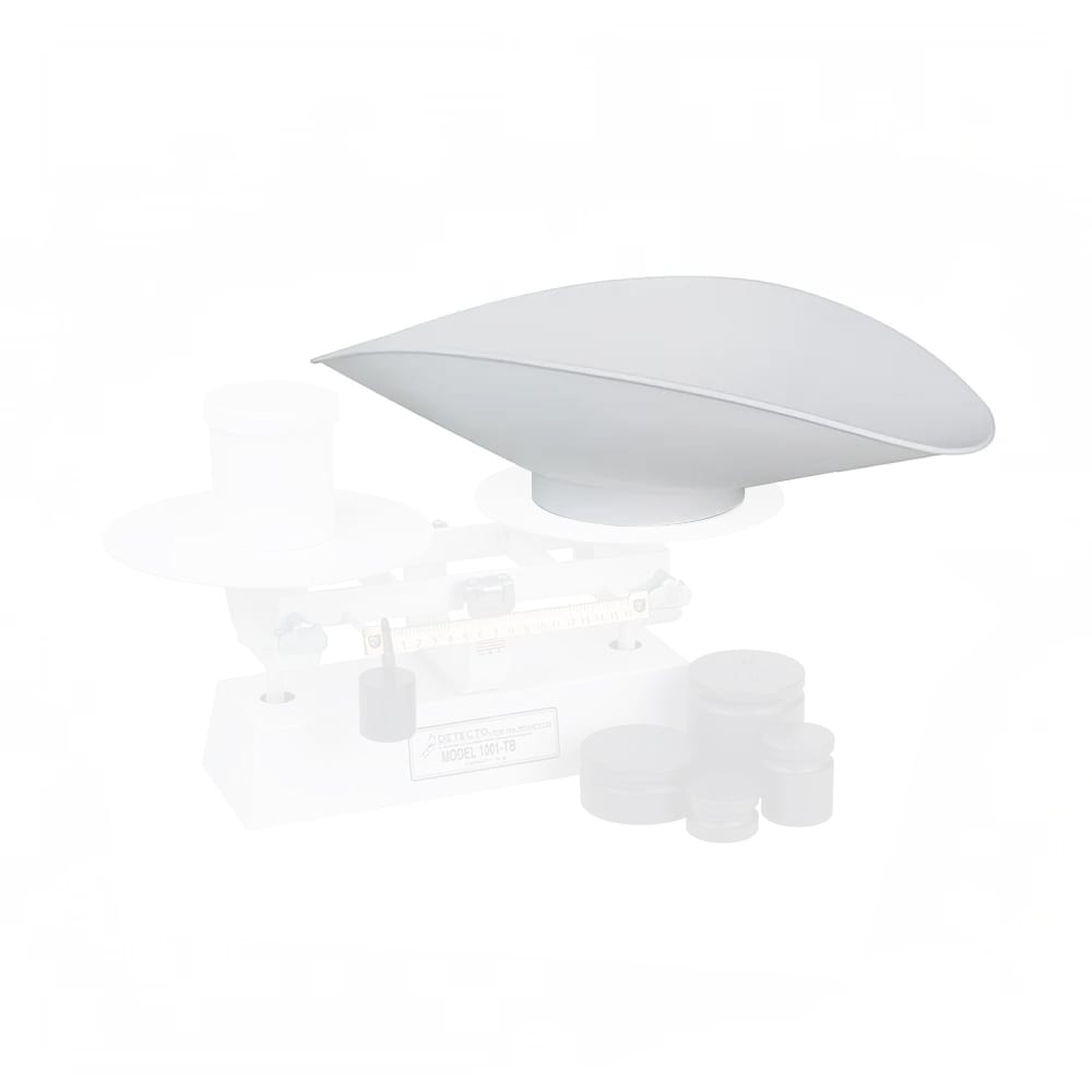 Detecto 6100-0002 White Plastic Bakers Dough Footed Scoop 31 X 12 X 5 3/4" High