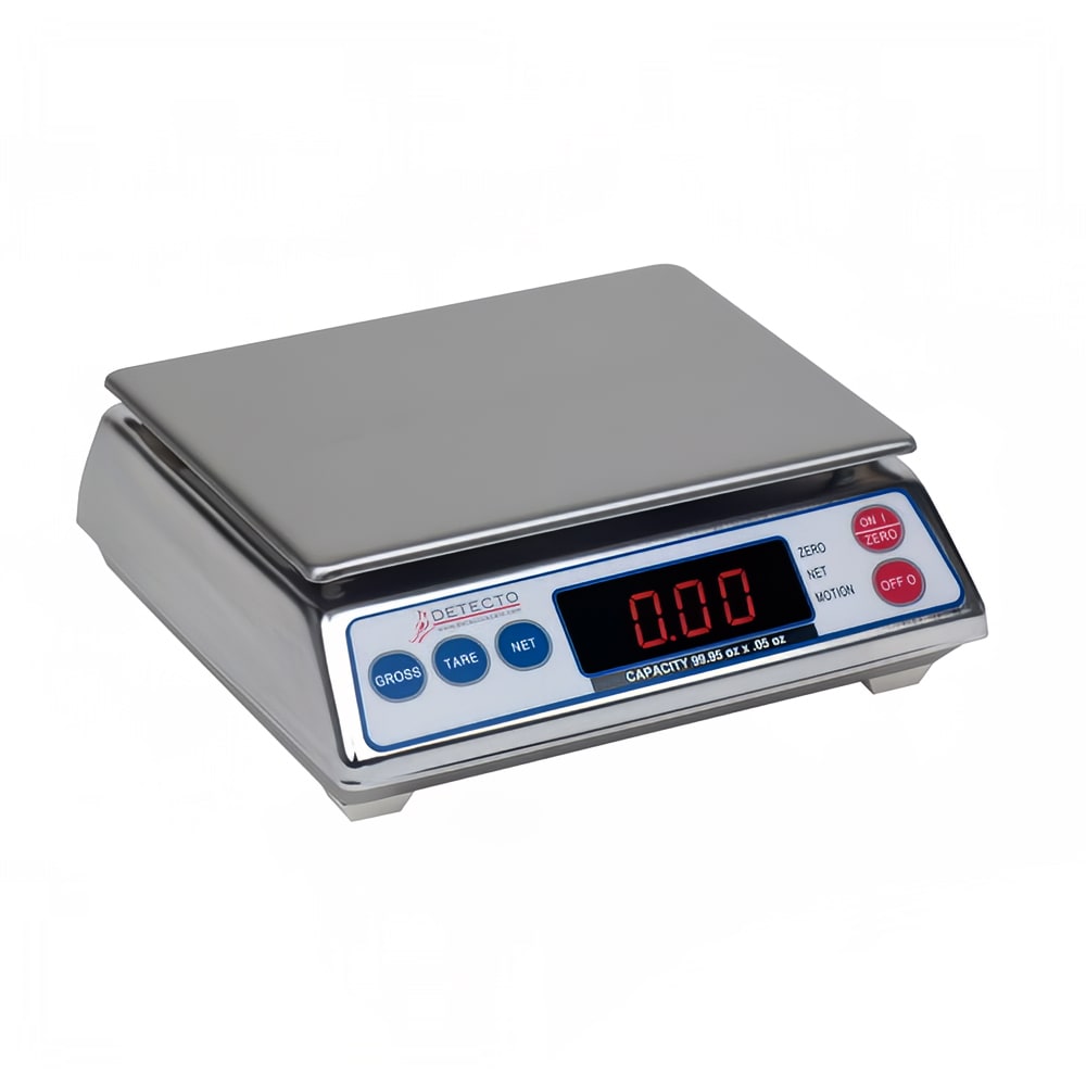 Detecto AP8 Top Loading Counter Scale w/ Digital Display, 7 998/1000 x 1/500 lb, Stainless
