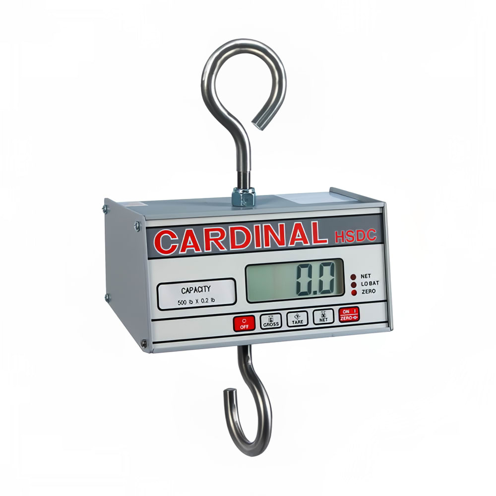 Detecto HSDC-20 Hanging Scale Head w/ 1" Digital Readout, 200 x 1/10 lb Capacity, Battery Powered