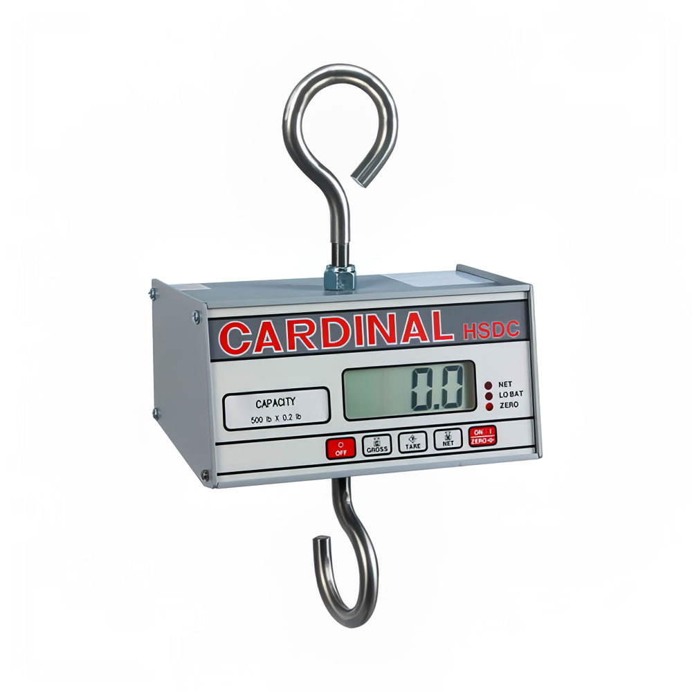 Detecto HSDC-40KG Hanging Scale w/ 1" Digital Readout, Battery Powered, 40 x 1/50 kg Capacity