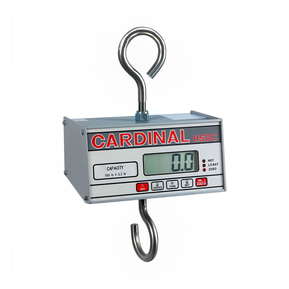 Detecto HSDC-500 Hanging Scale w/ 1" Digital Readout, Battery Powered, 500 x 1/5 lb Capacity