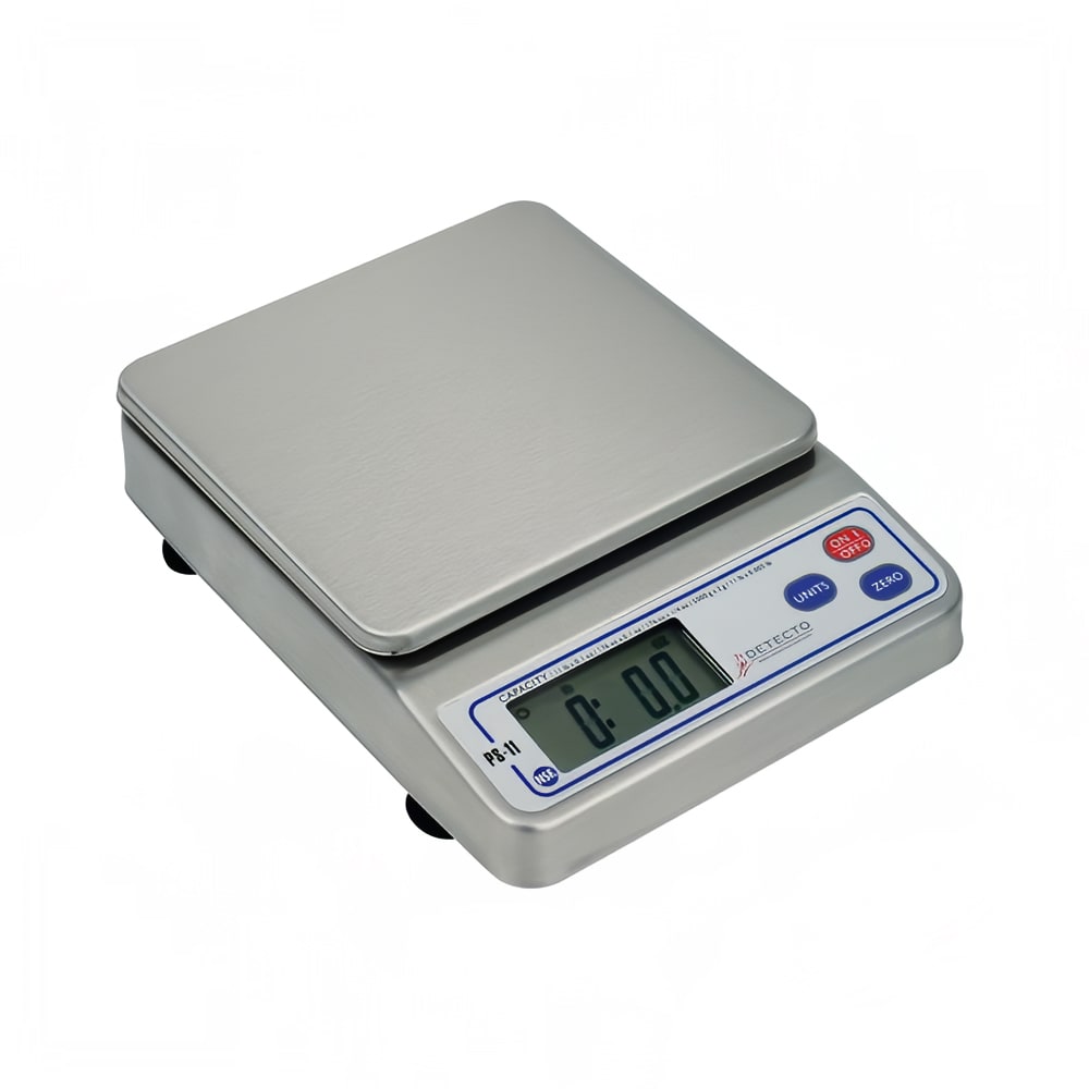 Detecto PS11 Digital Portion Control Top Loading Scale w/ LCD Display, 11 lb x 1/10 oz