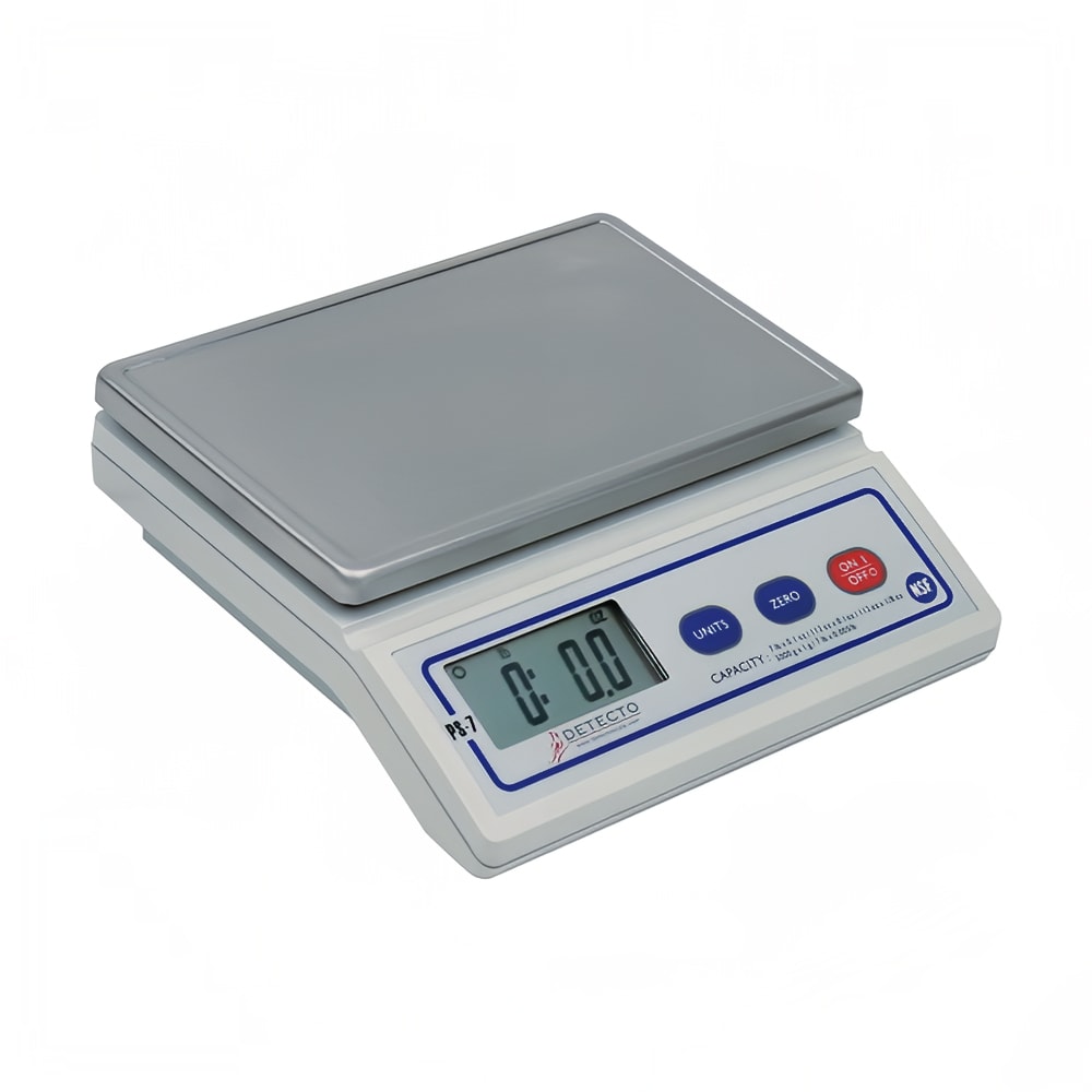 Detecto PS7 Top Loading Counter Model Scale w/ Digital Portion Control, 7 lb x 1/10 oz