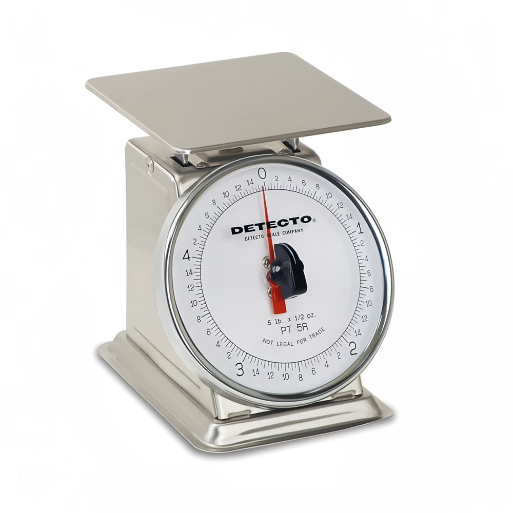 Detecto PT-500SRK Petite Top Loading Rotating Dial Portion Scale w/ Stainless, 500 x 2 g